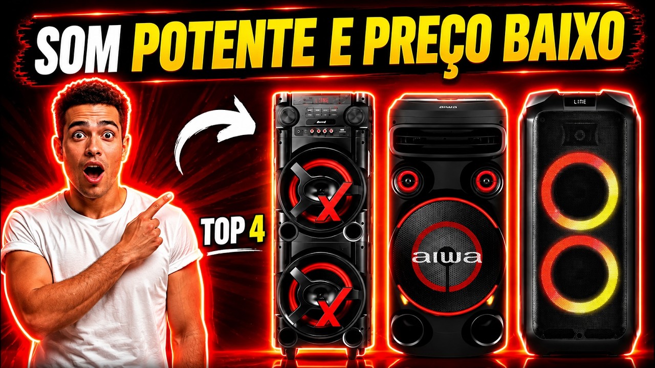 As 4 Melhores Caixas de SOM AMPLIFICADAS para Comprar agora.