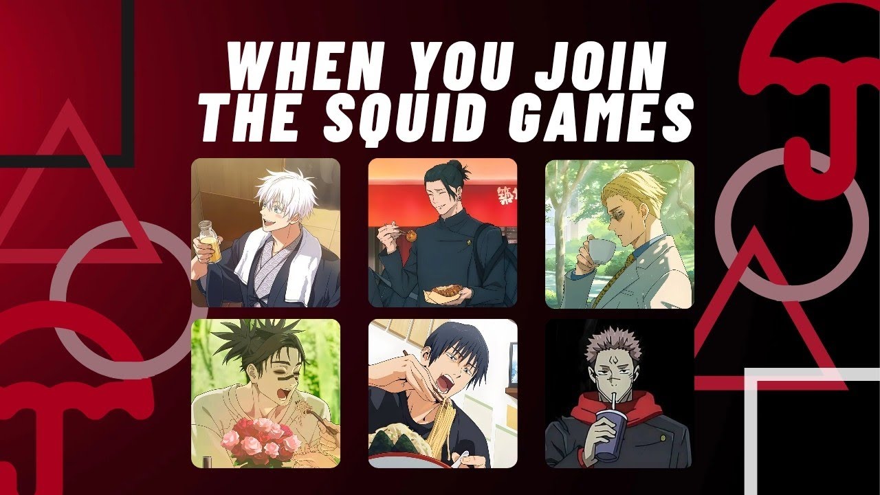 Their reaction to when you joined the squid games (JJK MEN X READER CHATFIC)