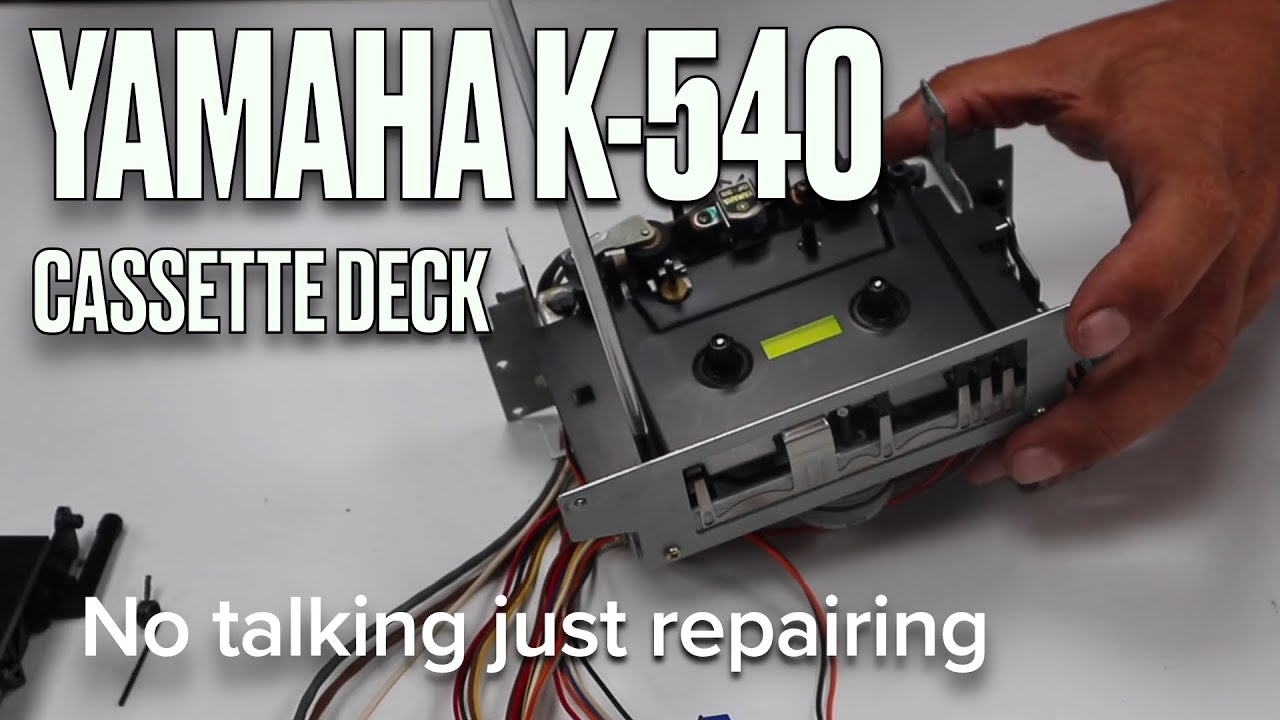 how to DIY service vintage hifi audio Yamaha K-540 tape cassette deck, belts, cleaning, repair