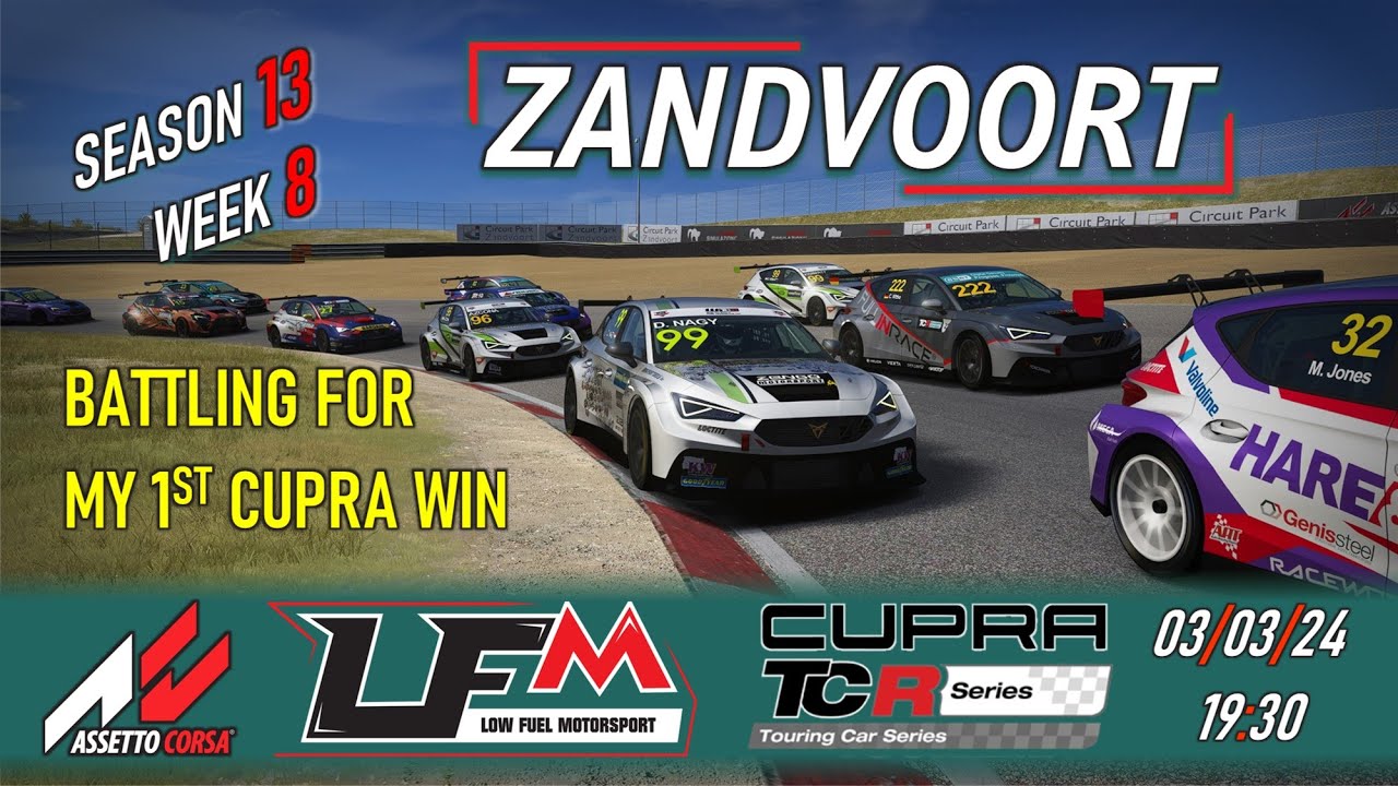 Assetto Corsa LFM | Cupra TCR Cup | Zandvoort | 03.03.24 - 19:30