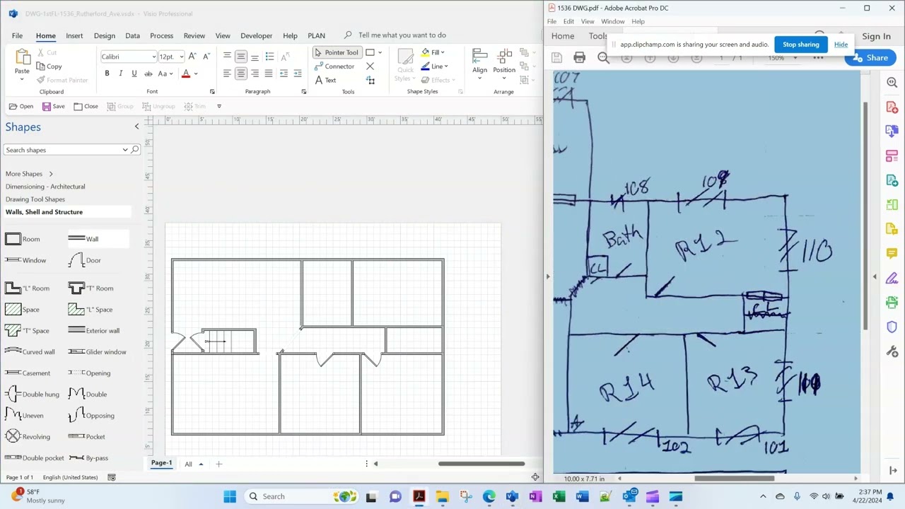 Floor Plan in Visio