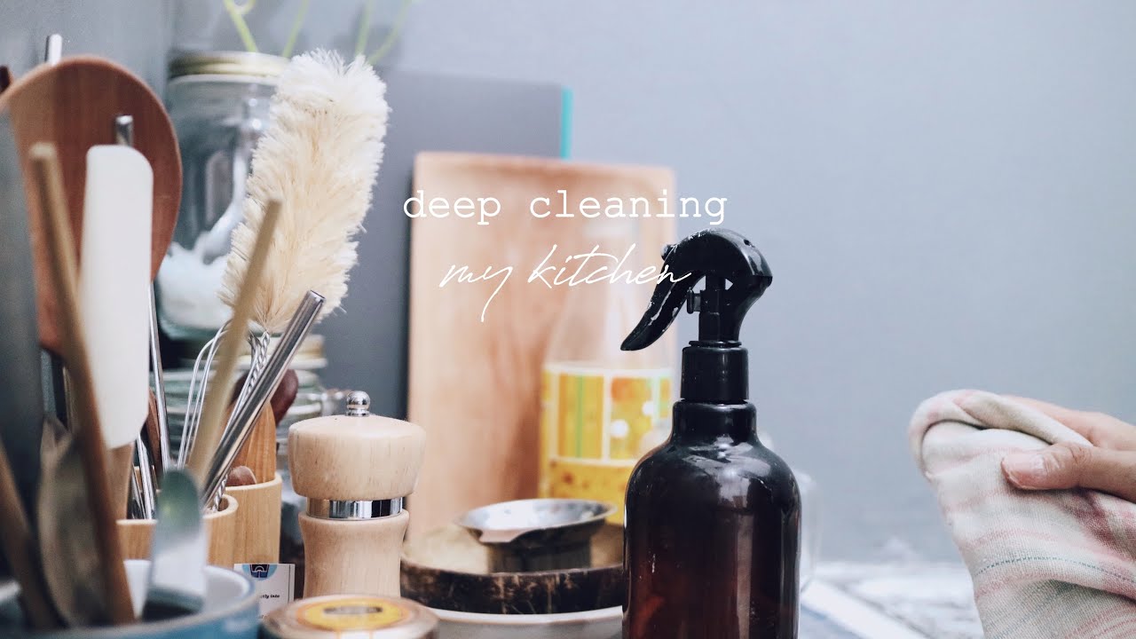 sunday morning, deep cleaning my kitchen