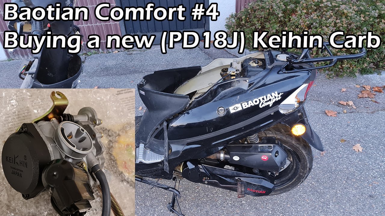 Baotian Comfort #4 buying a new Keihin brand carburetor CVK for GY6 engine