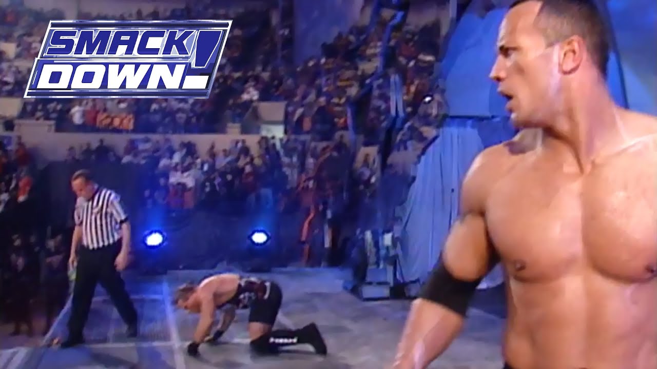 The Rock vs Rob Van Dam Hardcore Title Match Part 1 - SMACKDOWN!