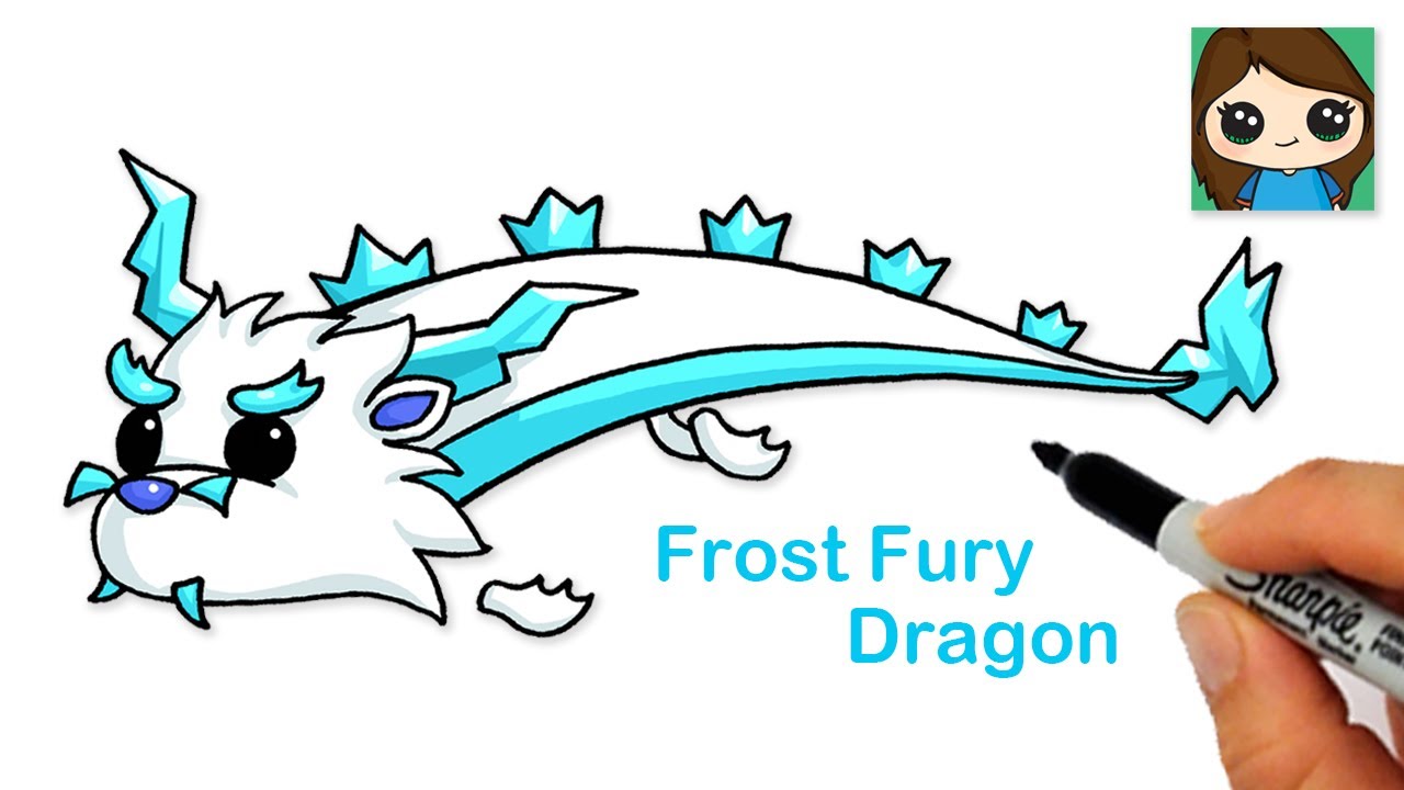 How to Draw the Frost Fury Dragon ❄️ Roblox Adopt Me Pet