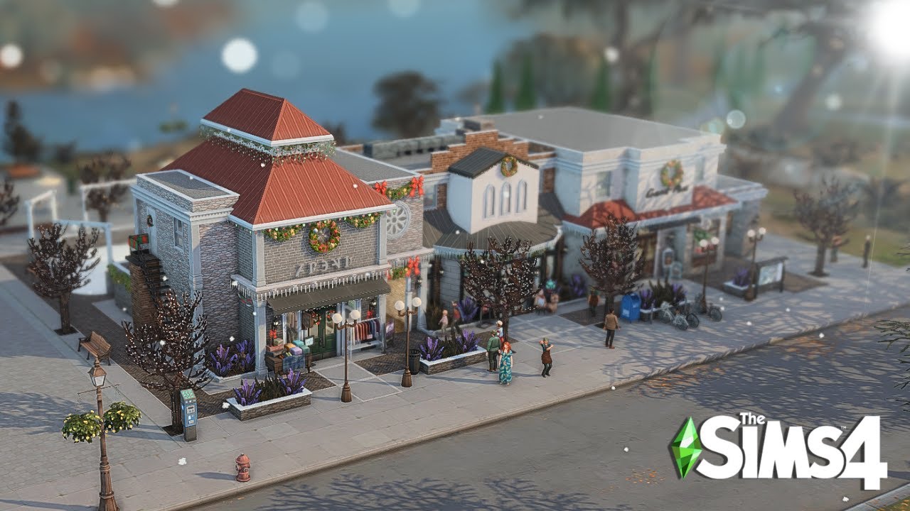 Christmas Shopping at Creek Corner Points 🎄 | Sims 4 Speed Build | NO CC