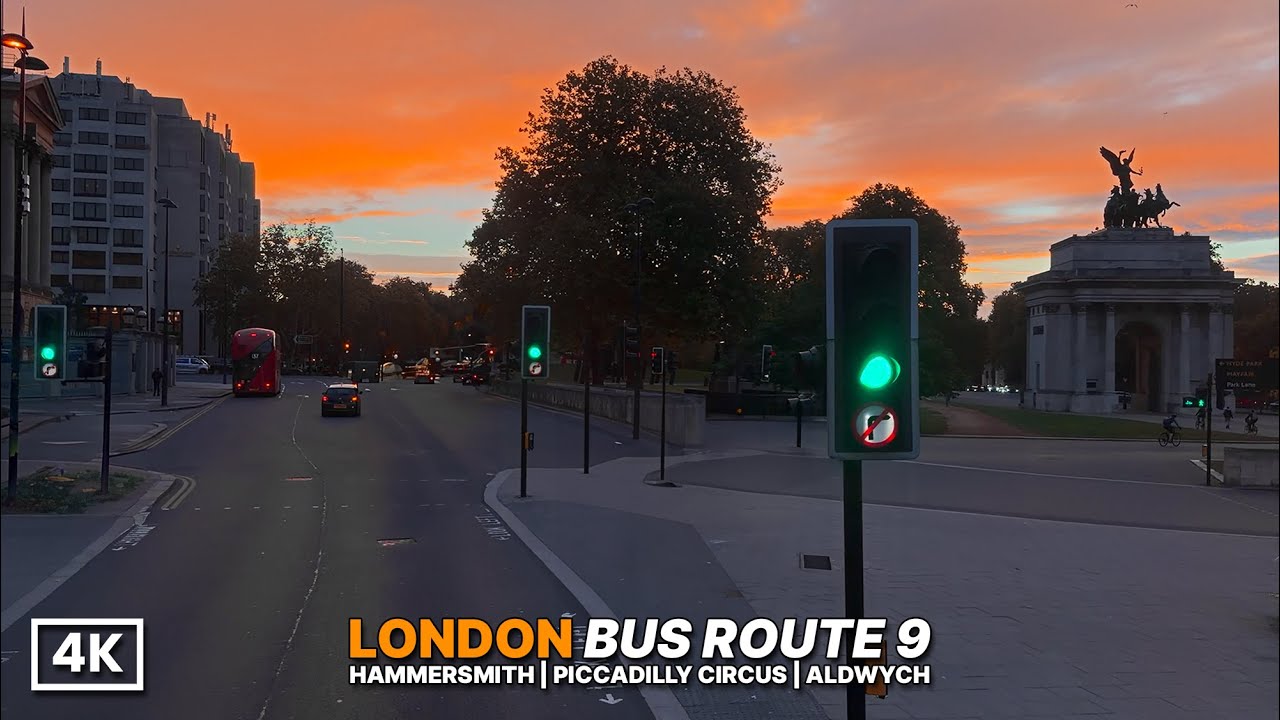 Golden Hour Bus Journey Through London | Bus Route 9 Hammersmith → Aldwych | Sunrise Upper Deck POV