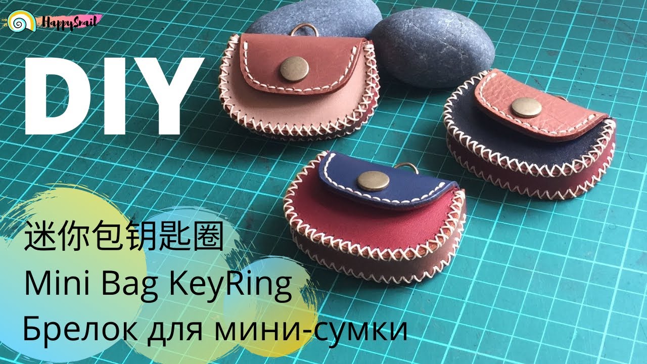 ✅ Watch How I make a Mini Bag Using Scrap Leather with cross stitching technique. #leathercrafts