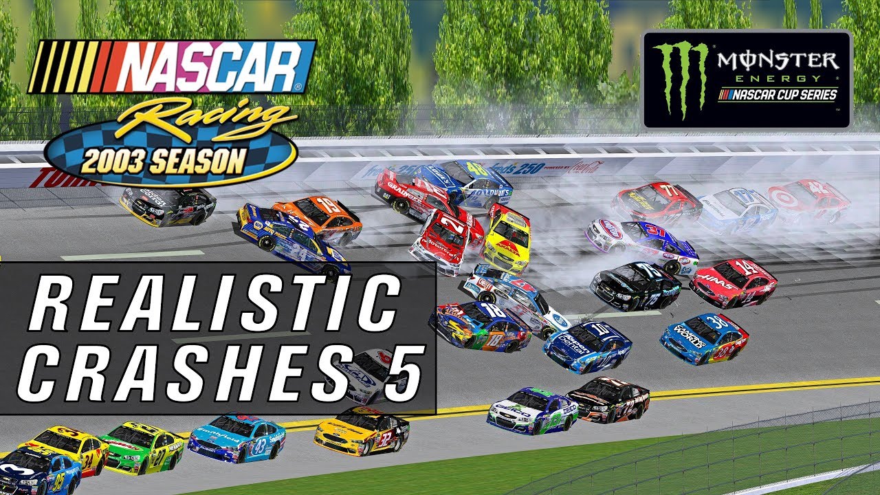 NR2003 Realistic Crashes #5: 2017 MENCS Special [NASCAR Racing 2003 Season Crash Compilation]