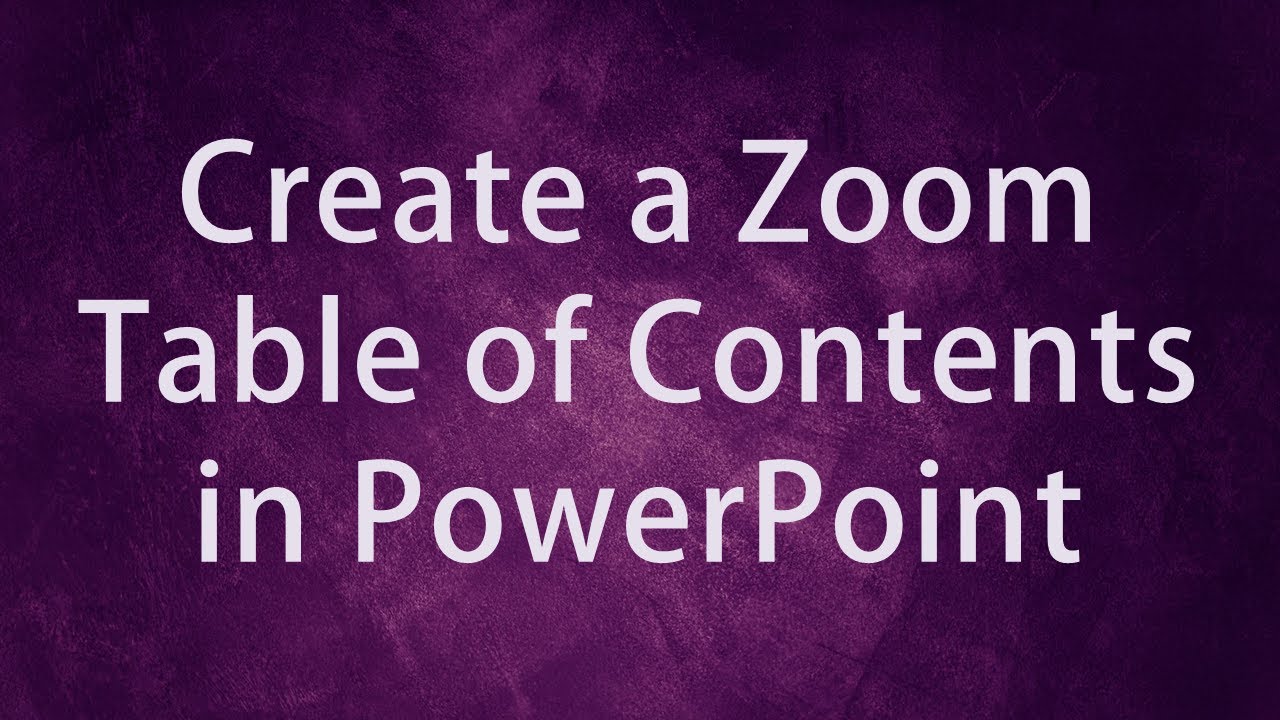 Создание оглавления Zoom в PowerPoint