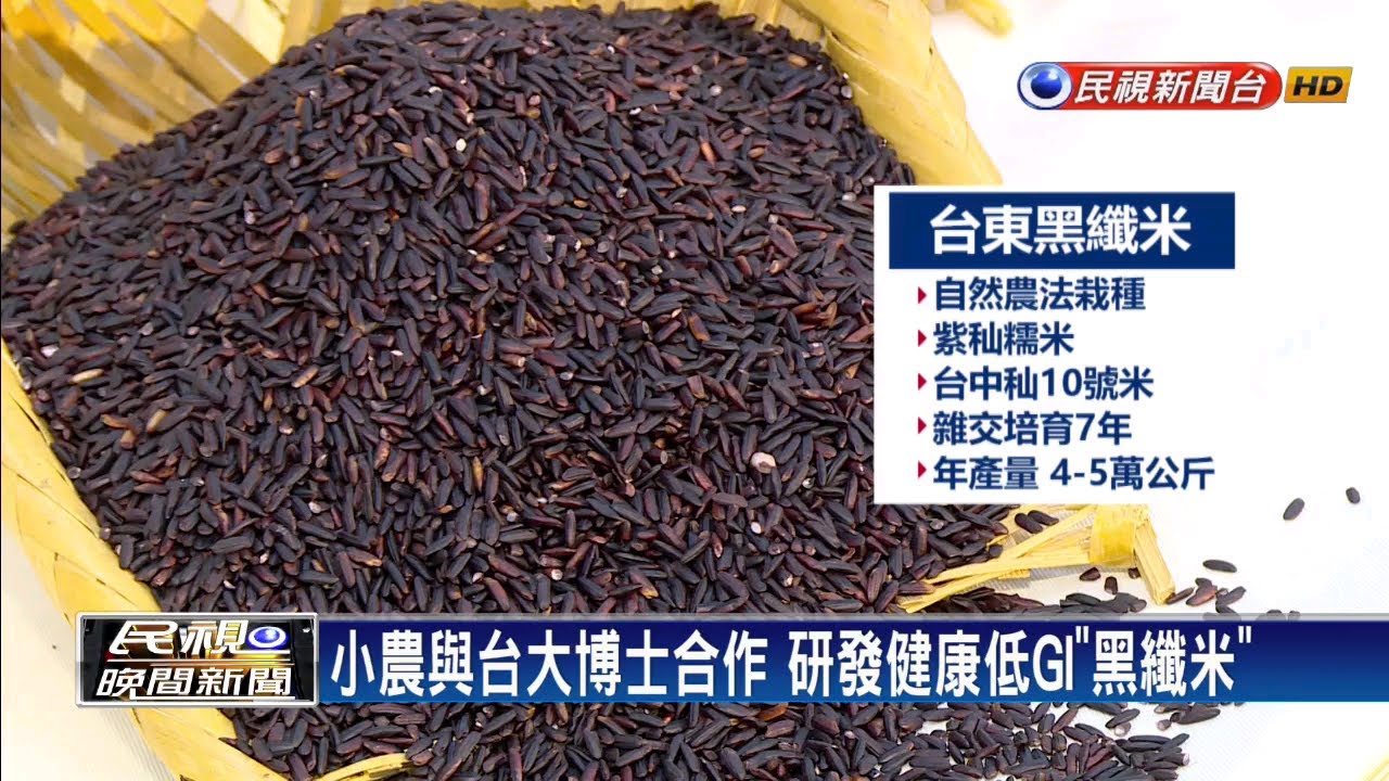 吃不胖的米! 「黑纖米」低GI.含花青素更健康－民視新聞