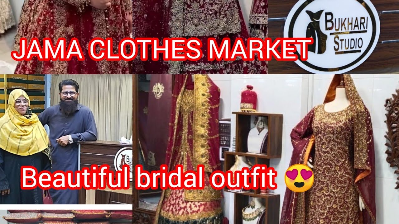 Jama Clothes Market Karachi||Beautiful bridal outfit shop|| Bukari shopping 🛍️ centre 