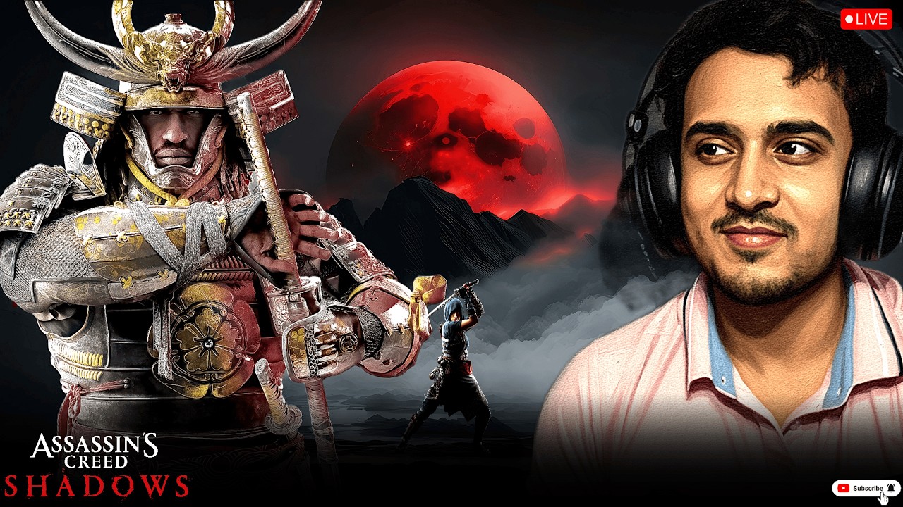 🔴ASSASSIN'S CREED SHADOWS: THE BLOODY MOON RISE | UNSTOPPABLE SAMURAI ⚔️ Live with RitroGamerz🔴