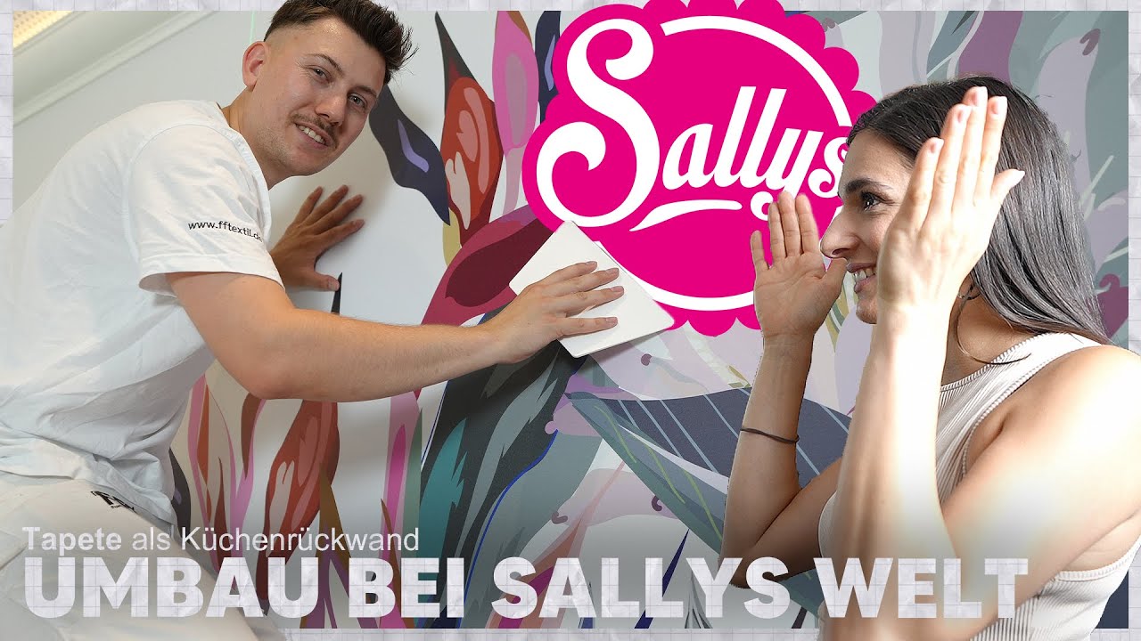 TAPETE als KÜCHENRÜCKWAND (Renovierung bei @Sallys Welt) 🤯🙏🏼