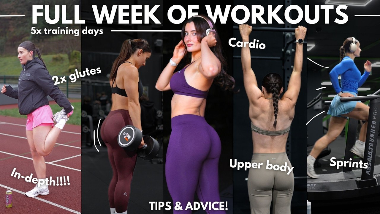 FULL WEEK OF WORKOUTS! | 5x day training split | the why & the how, form cues, my balanced approach