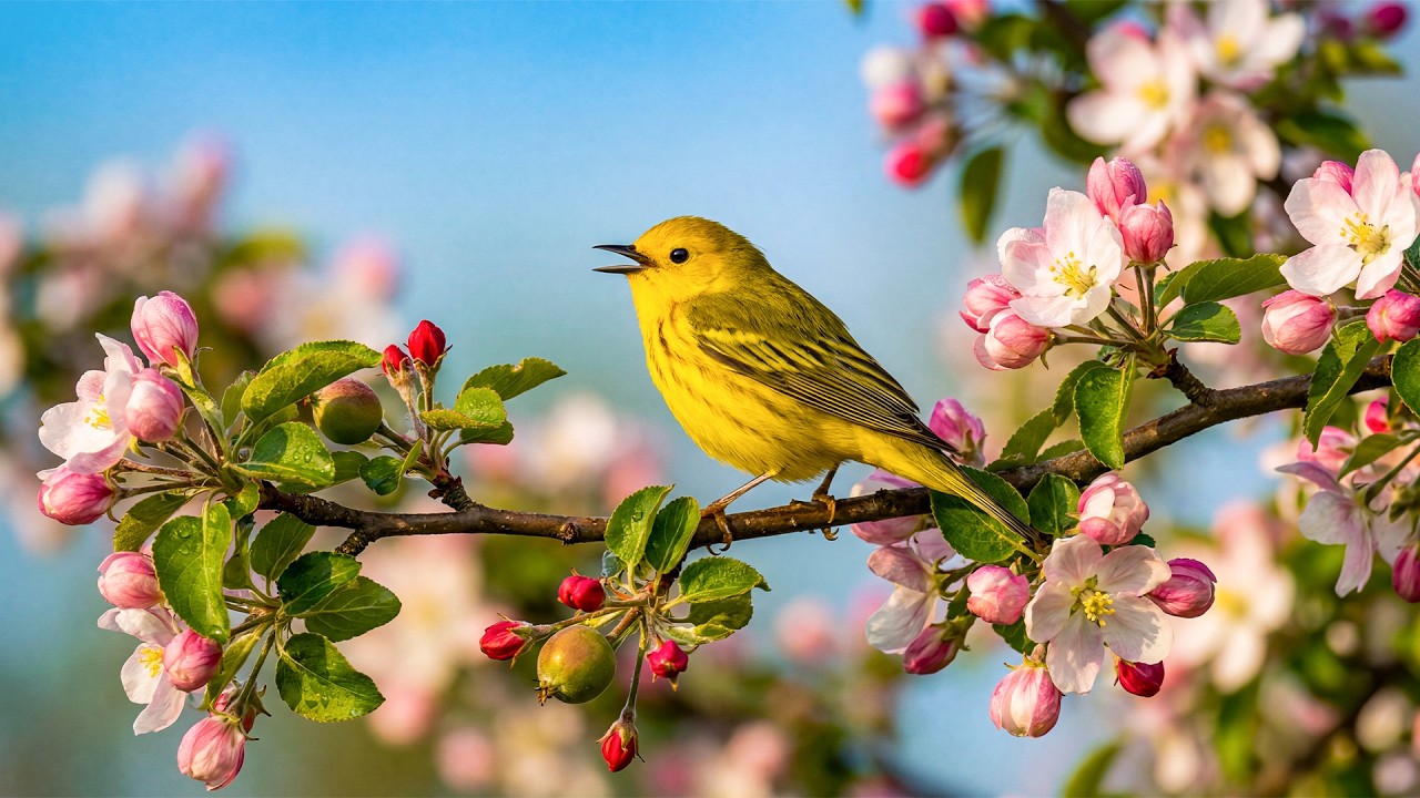 Soft Piano with Birds Singing - Healing Music for Healing, Stop Overthinking, Remove Negativity