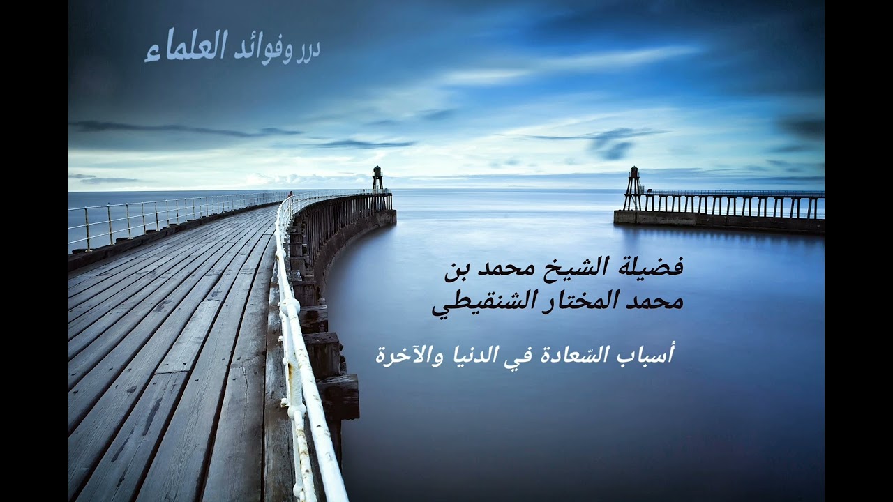 أسباب السّعادة في الدنيا والآخرة لفضيلة الشيخ محمد بن محمد المختار الشنقيطي