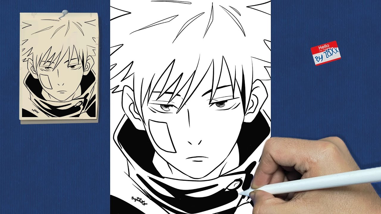 LINEART #45 CÓMO DIBUJAR A MEGUMI FUSHIGURO 伏黒恵 