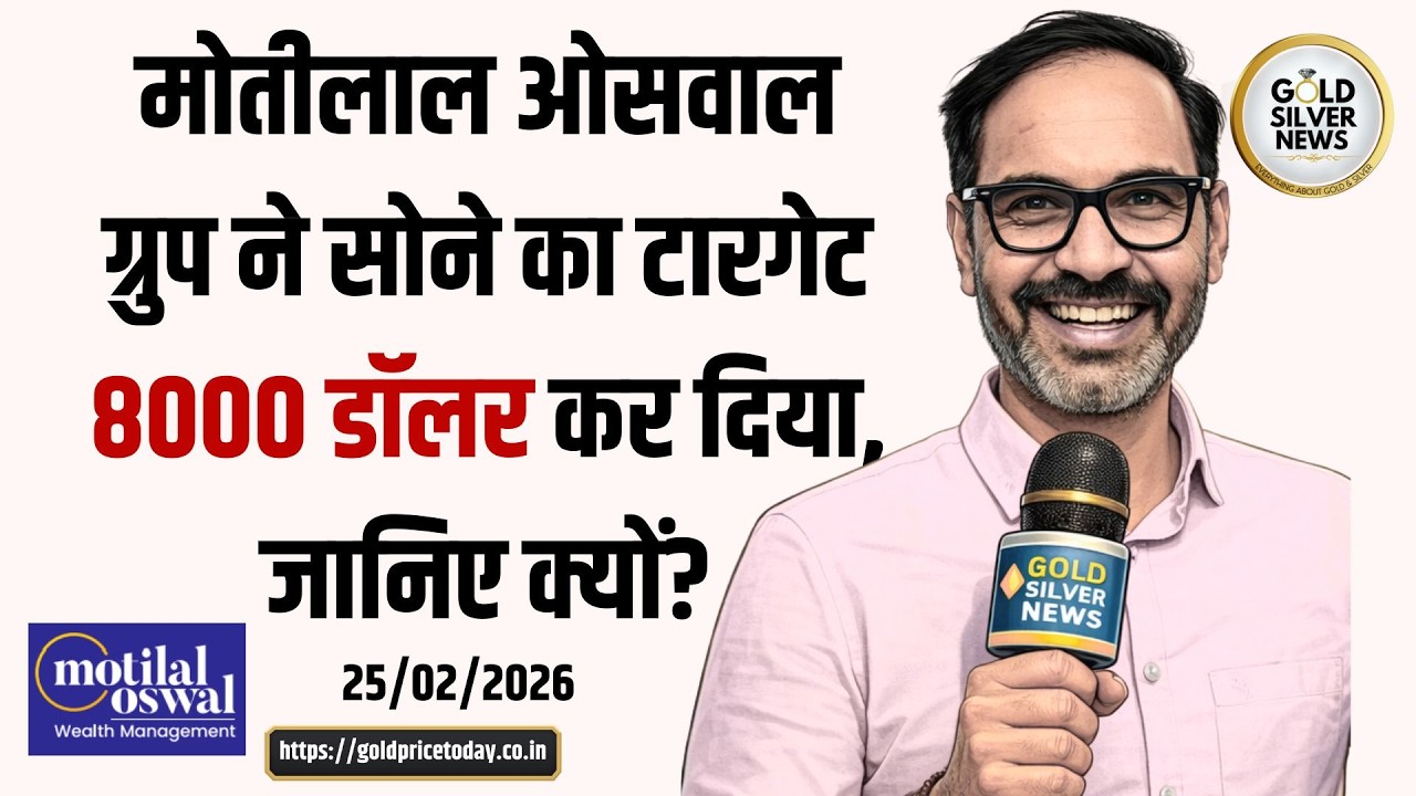 मोतीलाल ओसवाल ग्रुप ने Gold के भाव का टारगेट 8000 डॉलर किया Motilal Oswal Gold Forecast #prediction