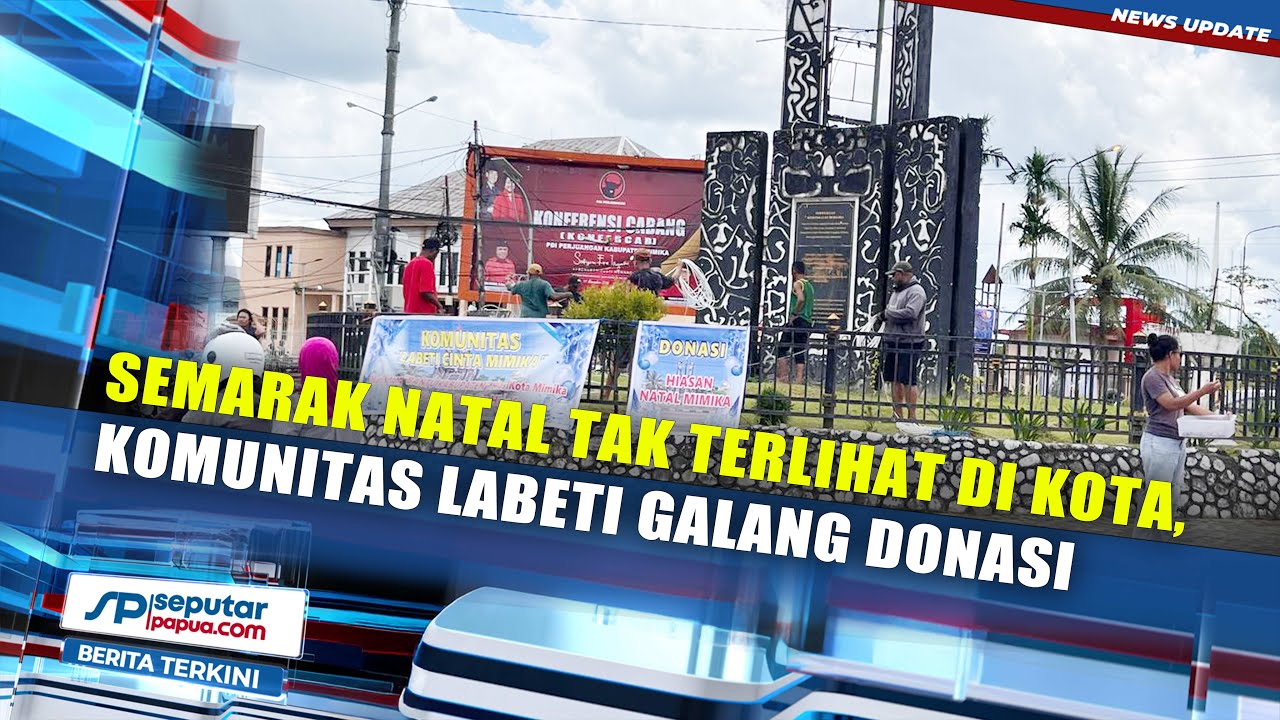Semarak Natal Tak Terlihat di Kota, Komunitas Labeti Galang Donasi Untuk Hiasi Bundara Timika Indah