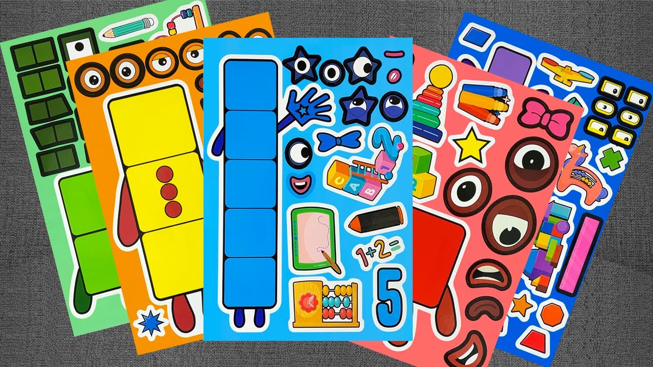 [🎁Paper DIY🎁] Numberblocks & Alphablocks Alphabet Lore Sticker Book | ABC 123 Learning ASMR