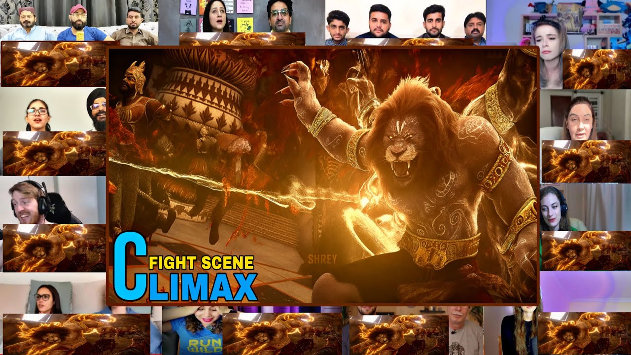 Mahavatar Narsimha Movie Climax Fight Scene Reaction Mashup | Mahavatar Narsimha Movie Reaction 🔥
