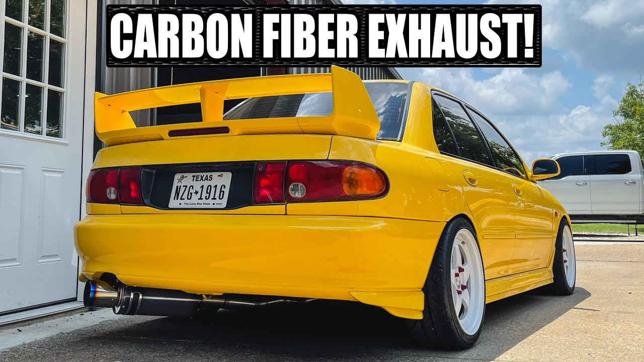 Making a CARBON FIBER EXHAUST for my Evo III!