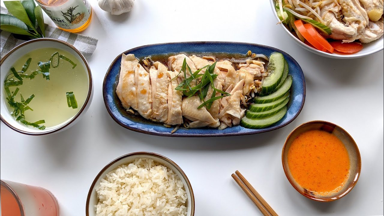 HOW TO MAKE SINGAPORE CHICKEN RICE WITH CHILI || SINGAPORE CHICKEN RICE SET (Complete Guide!)