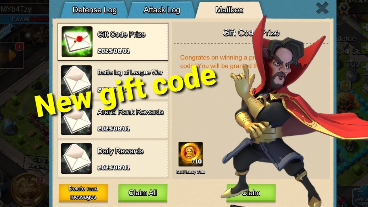 new gift code clans of legend/clans of zombie 2