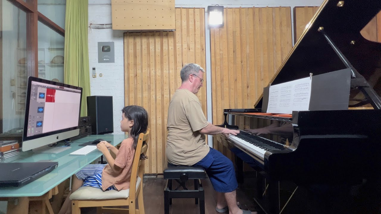 Piano Sight Reading to Recording (Short Version) by Emilie & Dad