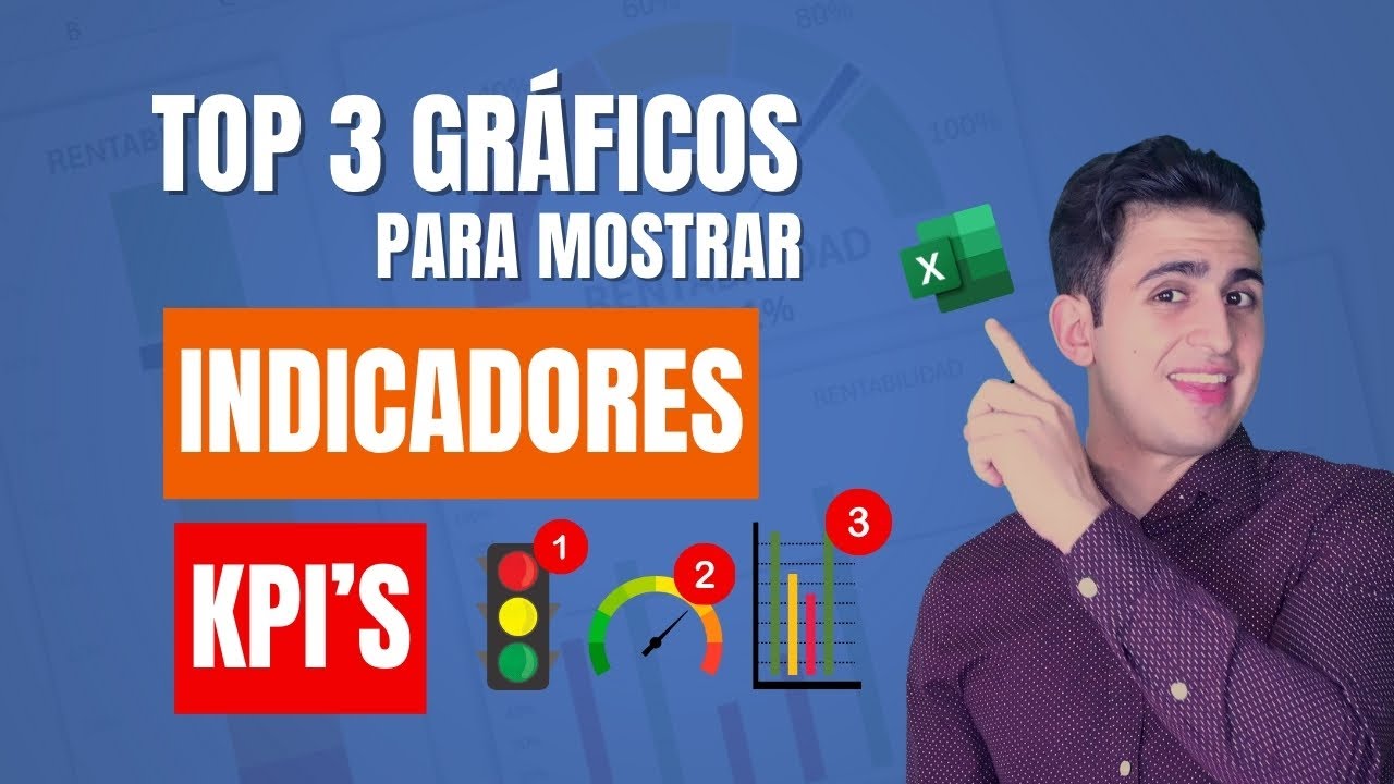 Las 3 MEJORES GRÁFICAS para indicadores KPI's en EXCEL.. GRAFICO SEMAFORO, VELOCIMETRO Y vs OBJETIVO