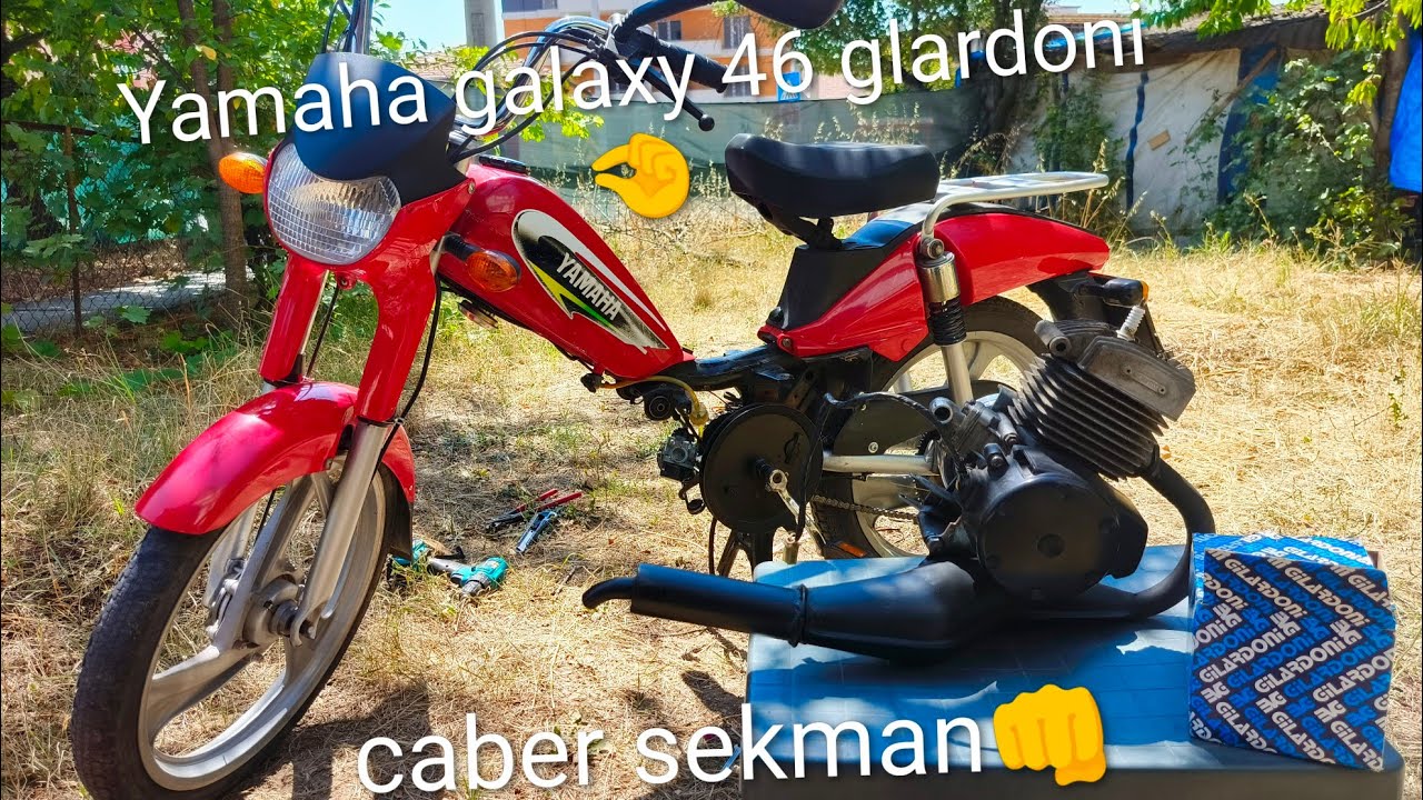 Yamaha galaxy silindir piston değişimi#bakımlarını yaptık ve ilk marş👍mobilet@motobekane👌