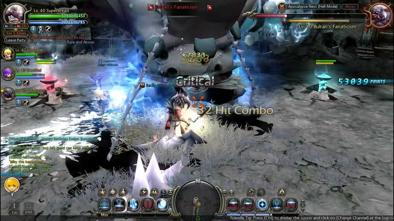 [Dragon Nest SEA] Apocalypse Nest (Hell Mode) Level 40 Paladin View [HD]