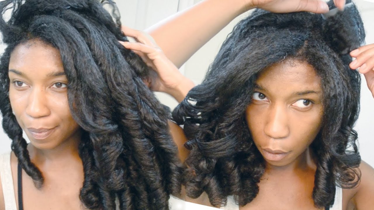 Roller Set on Curly Natural Hair