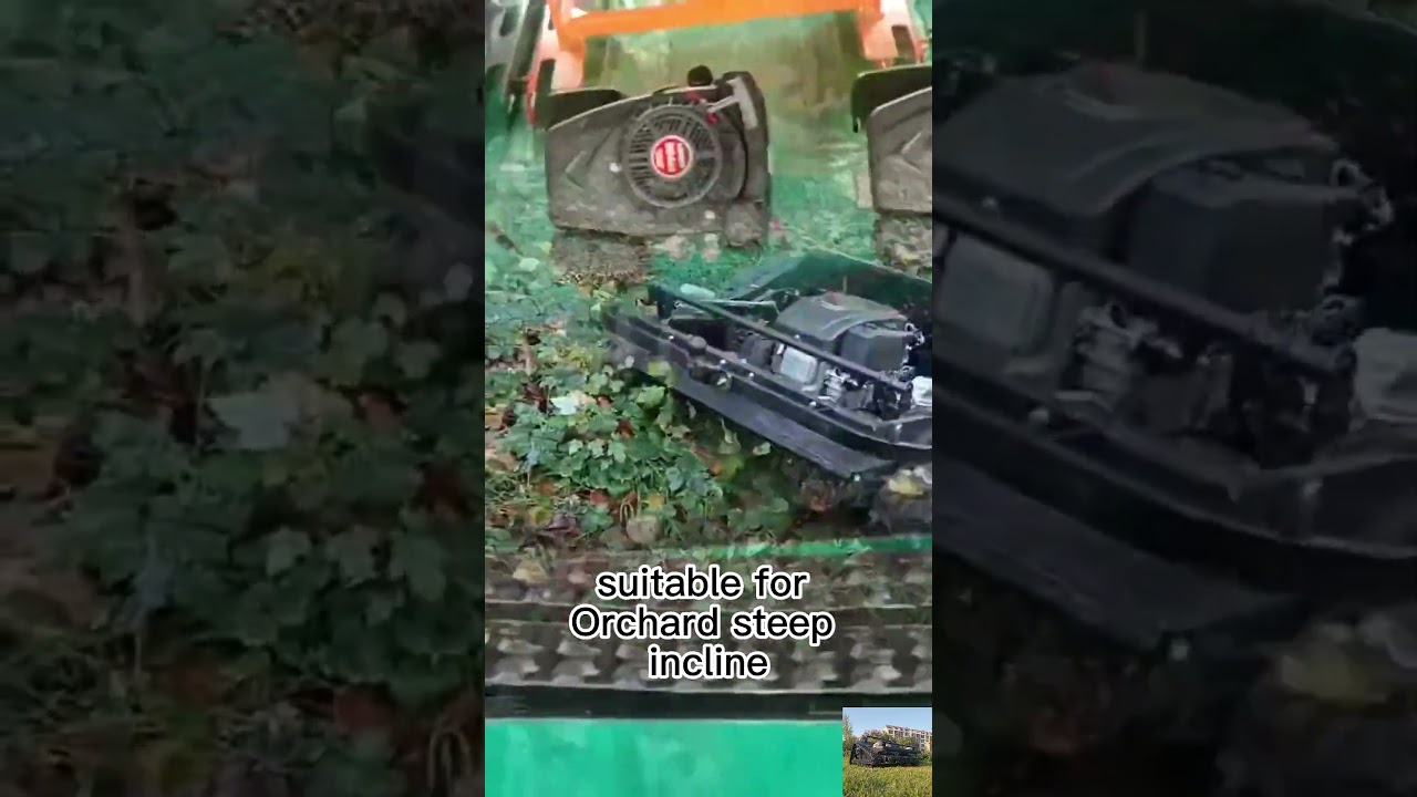 best quality wireless radio control robot slope mower made in China