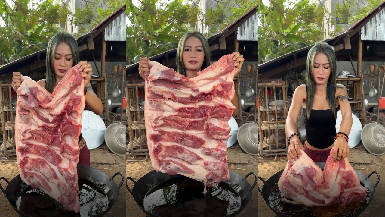 Amazing cooking deep fried pork belly recipe