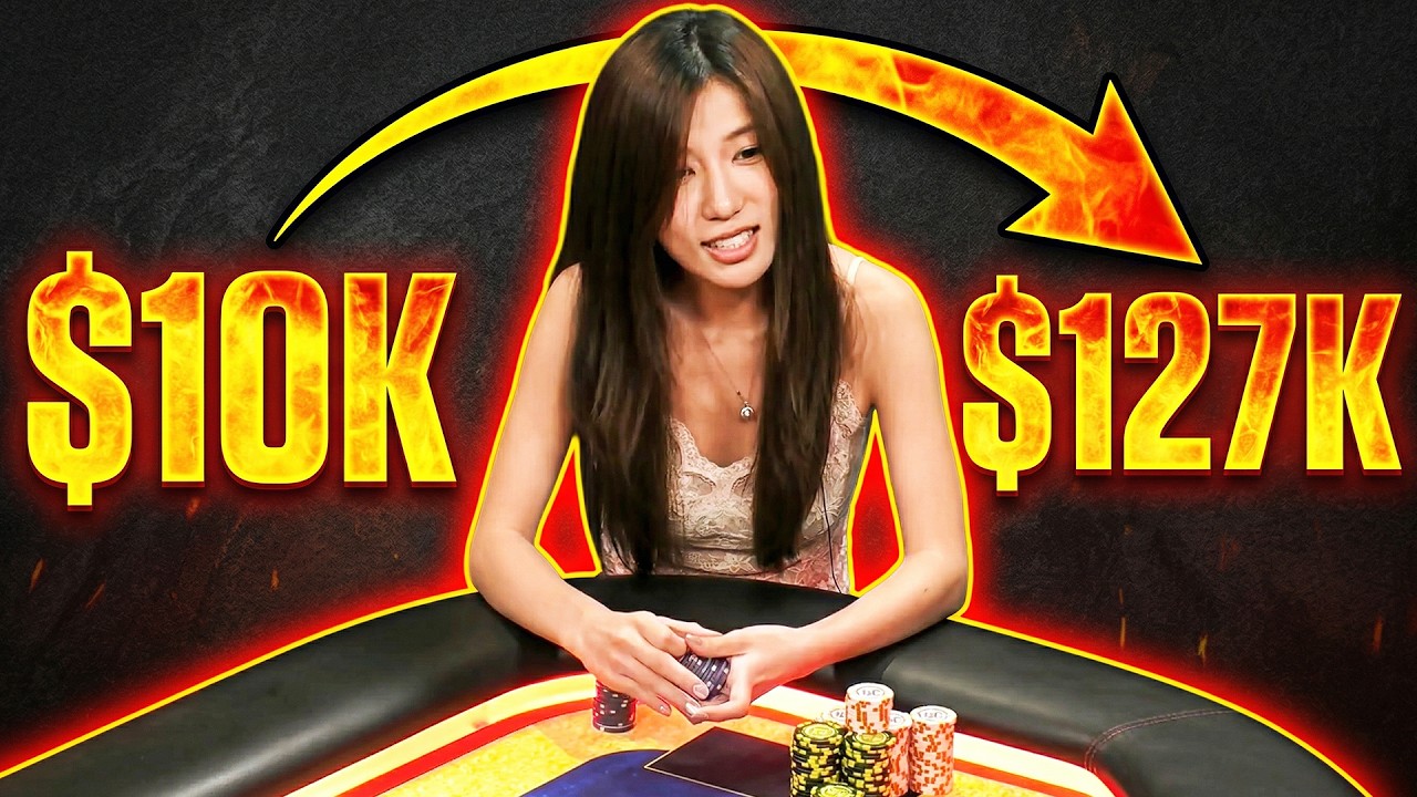 She Experiences the POKER DREAM | Turns $10K into $127K!