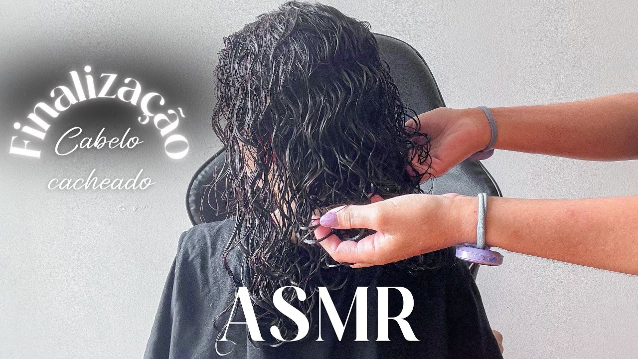 ASMR FINALIZANDO O CABELO CACHEADO DA MINHA AFILHADA