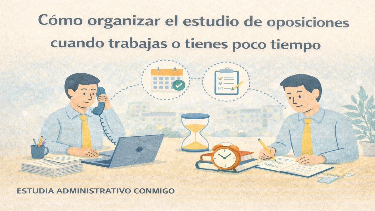 Cómo organizar el estudio de oposiciones cuando trabajas o tienes poco tiempo