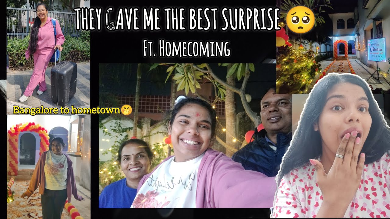 MY PARENTS SURPRISED ME 🤭 | BEST SURPRISE FOR DAUGHTER | BANGALORE TO HOMETOWN✈️