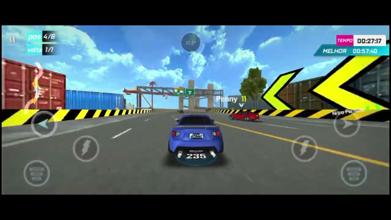 Eu fui joga carro de corrida ir eu consegui ganhar depois na pista mais difícil que teve no jogo 
