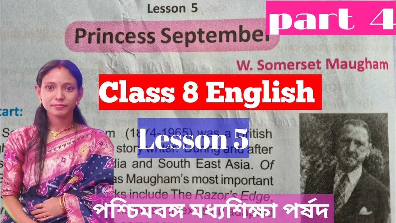 Class 8 English/ chapter 5/ Princess September/Activitiessolved 1 to 7 /part 4