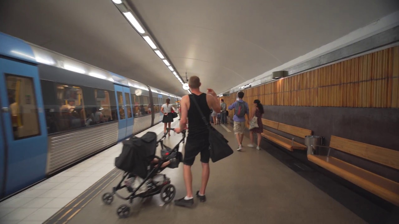 Sweden, Stockholm, subway ride from Sätra to Mariatorget