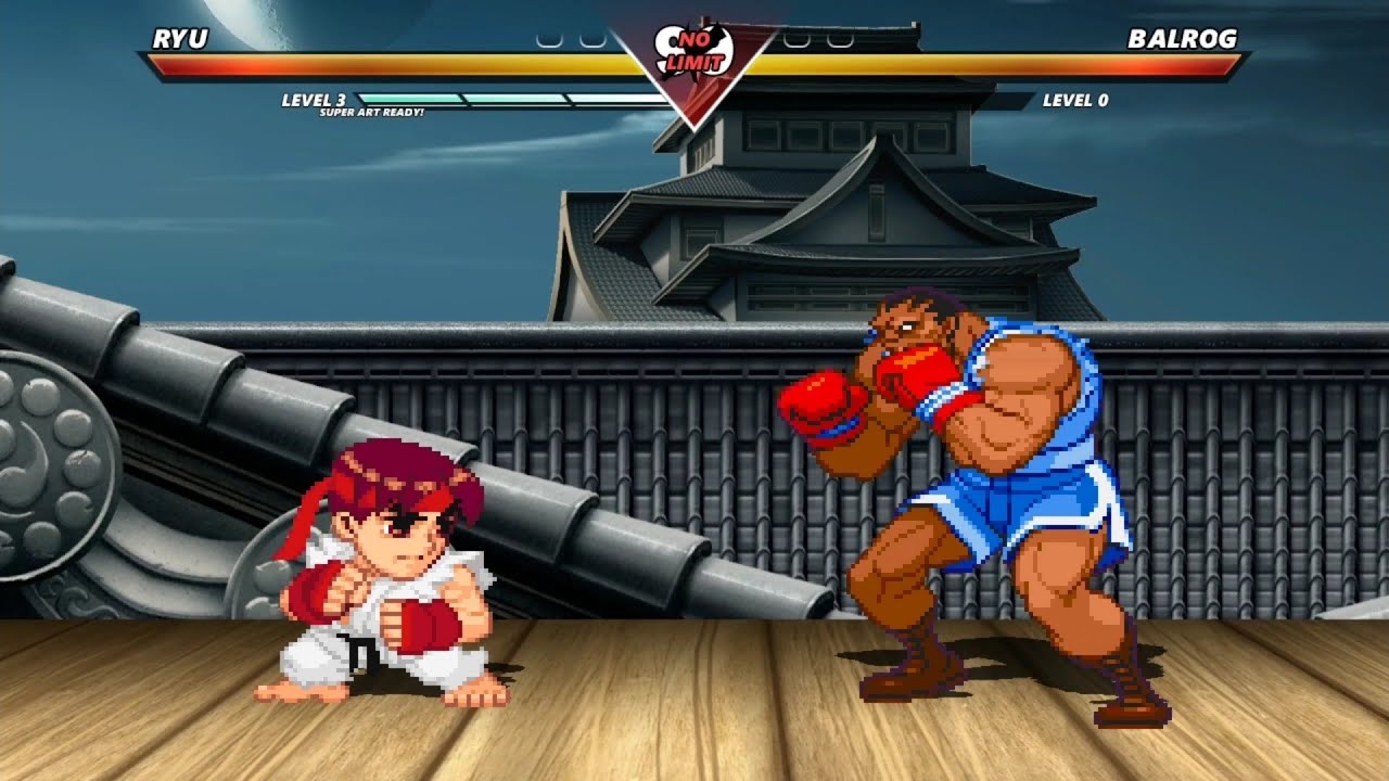 TINY RYU vs BALROG - Highest Level Incredible Epic Fight!