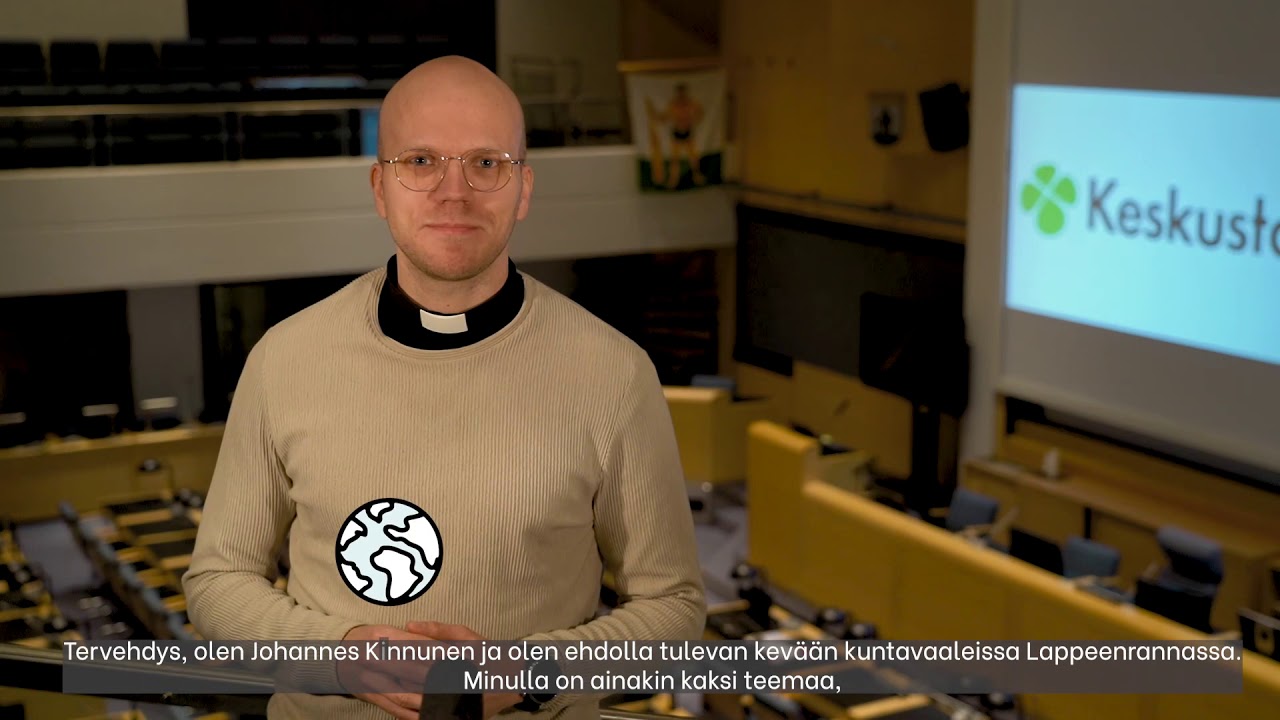 Kuntavaalit 2021, ehdokasesittelyss&auml;: Johannes Kinnunen