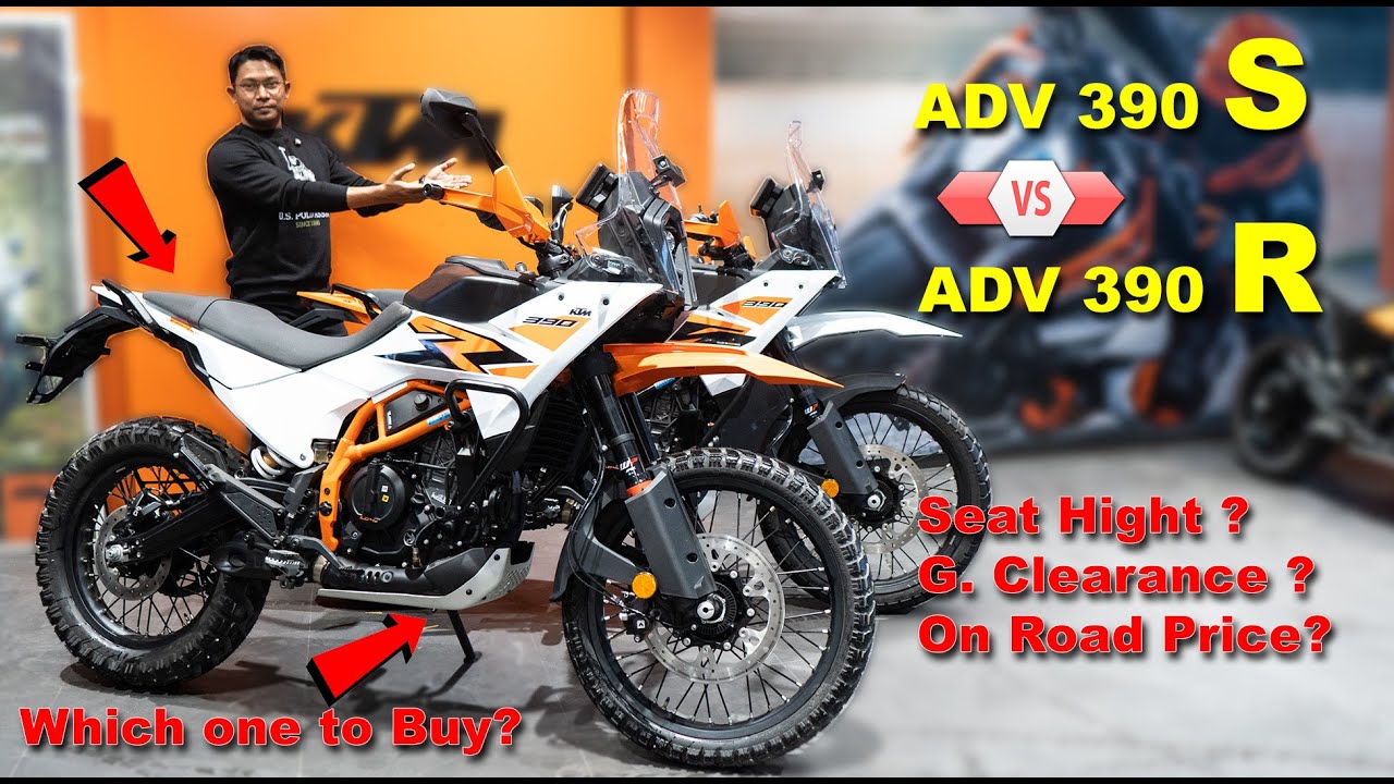All New KTM Adventure 390 R Vs Adv 390 S which one to Buy ? On Road Price, Seat Hight