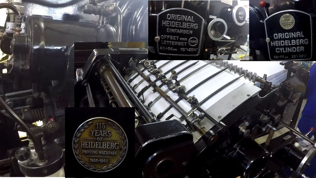 Heidelberg printing press:  the pumping sound of an old Heidelberg