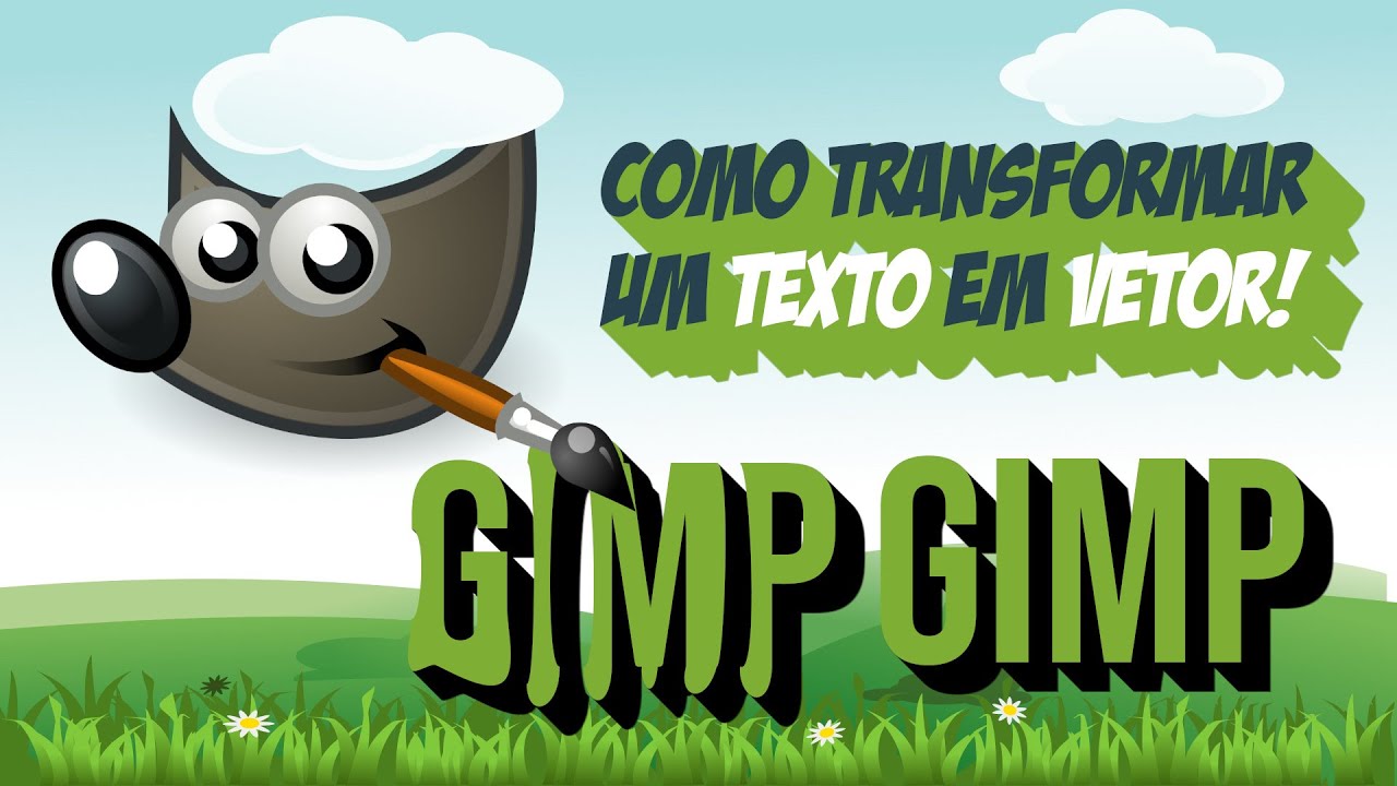 Gimp -  Como transformar texto em vetor