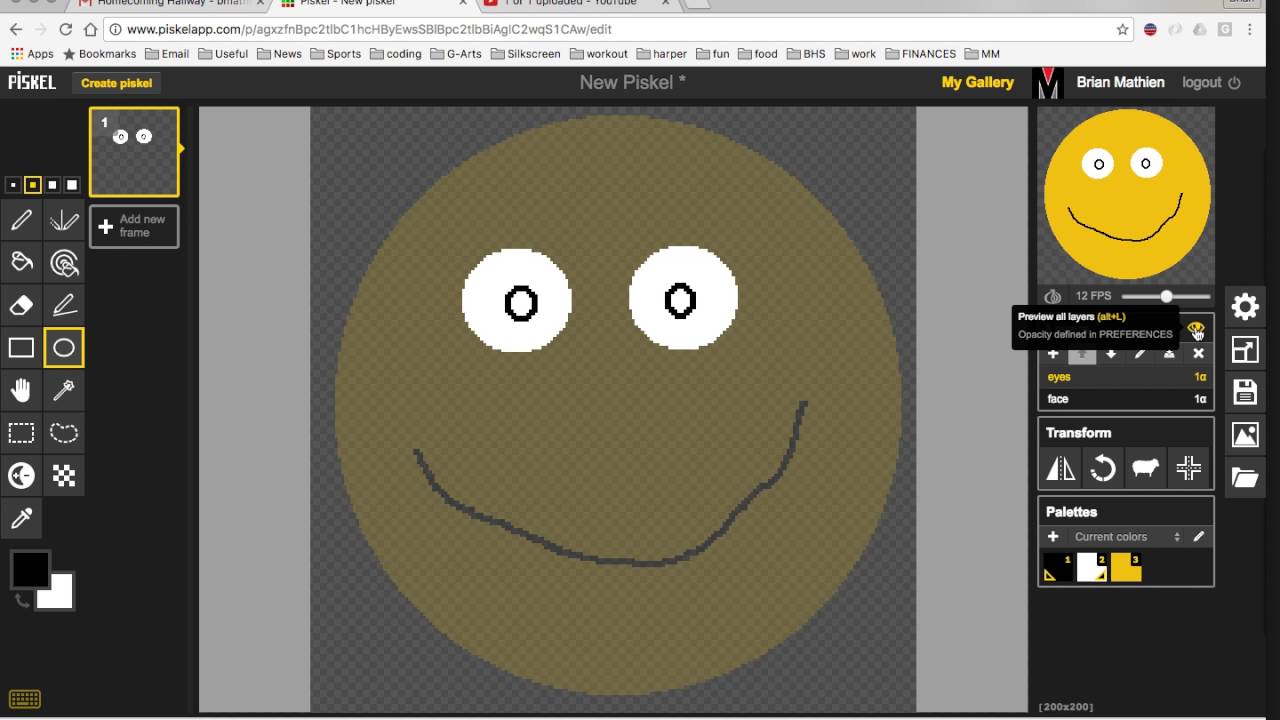 creating A Sprite Animation using Piskel