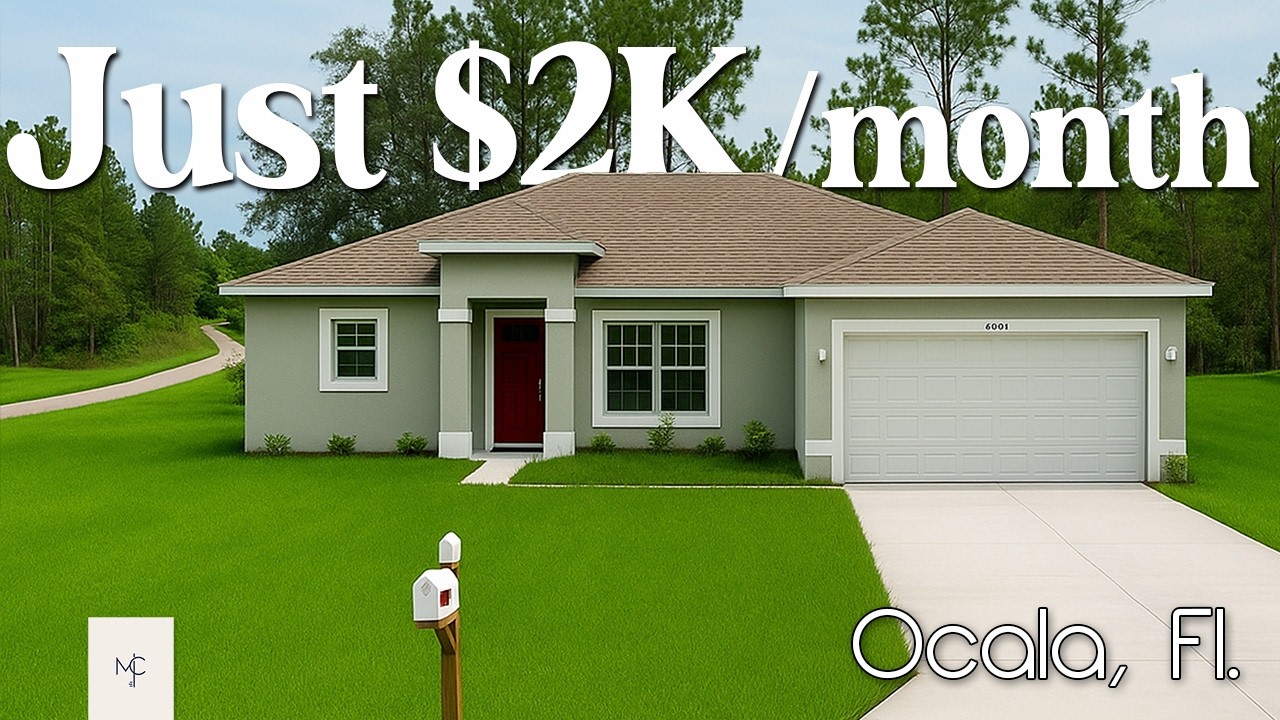 💥New Ocala Home Just $2,000/Month! | 5.5% FHA + Modern 4-Bed Corner Lot🔥